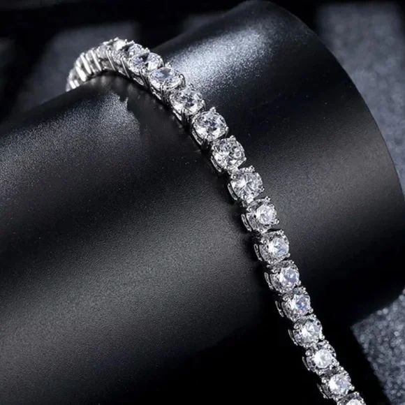 NEW 5MM 925 STERLING SILVER TENNIS BRACELET, NICE BRACELET, CUTE BRACELET - Picture 4 of 6